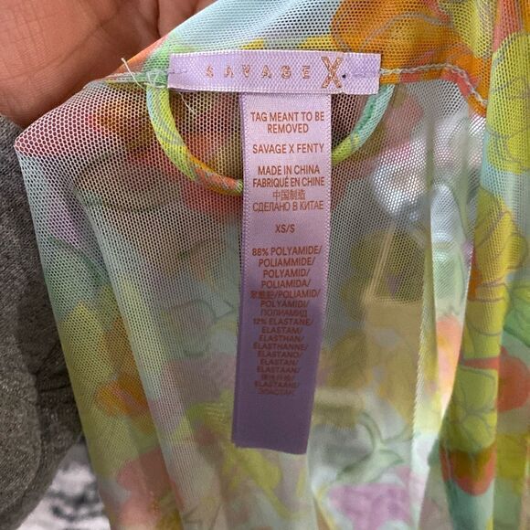 Savage X Fenty free spirt floral full length robe retro 60’s inspired boho - Picture 11 of 11